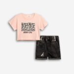 Σετ μπλούζα με σόρτς τζίν