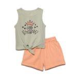 Σετ αμάνικο μπλούζακι με σορτσάκι για κορίτσι