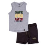 Σετ αμάνικο μπλουζάκι με βερμούδα